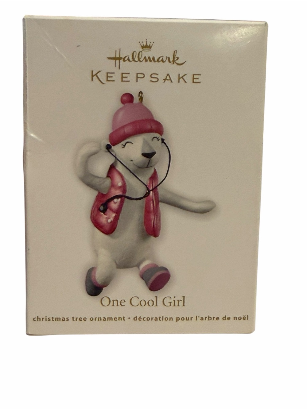 One Cool Girl Polar Bear Hallmark Keepsake Christmas Tree Ornament 2012 Music